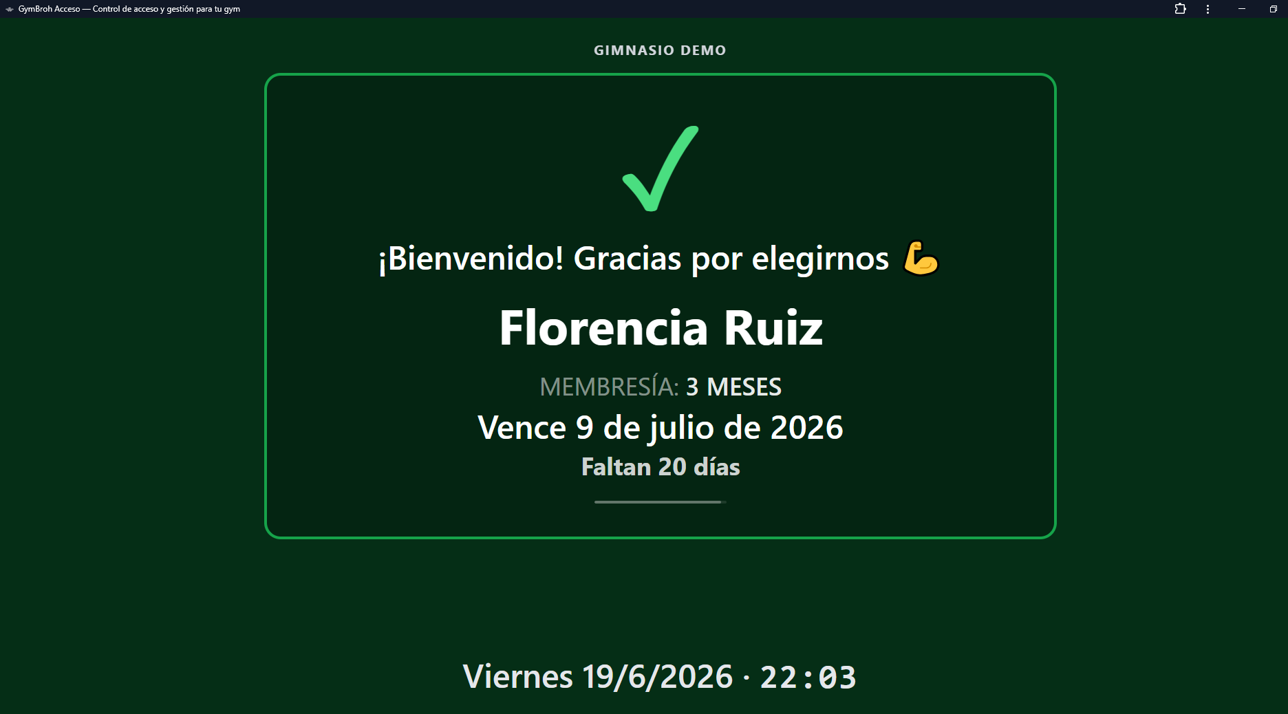 Pantalla 4 de GymBroh Acceso